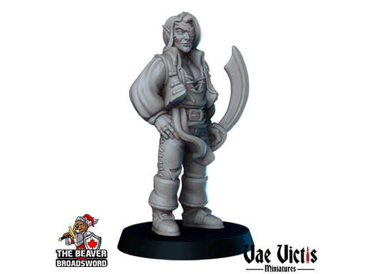 Elf Pirate dnd mini - Vae Victis | Townsfolk | Sailor | Seaman | Male | Fighter | Ranger | City | Villager | Wargaming | Pathfinder