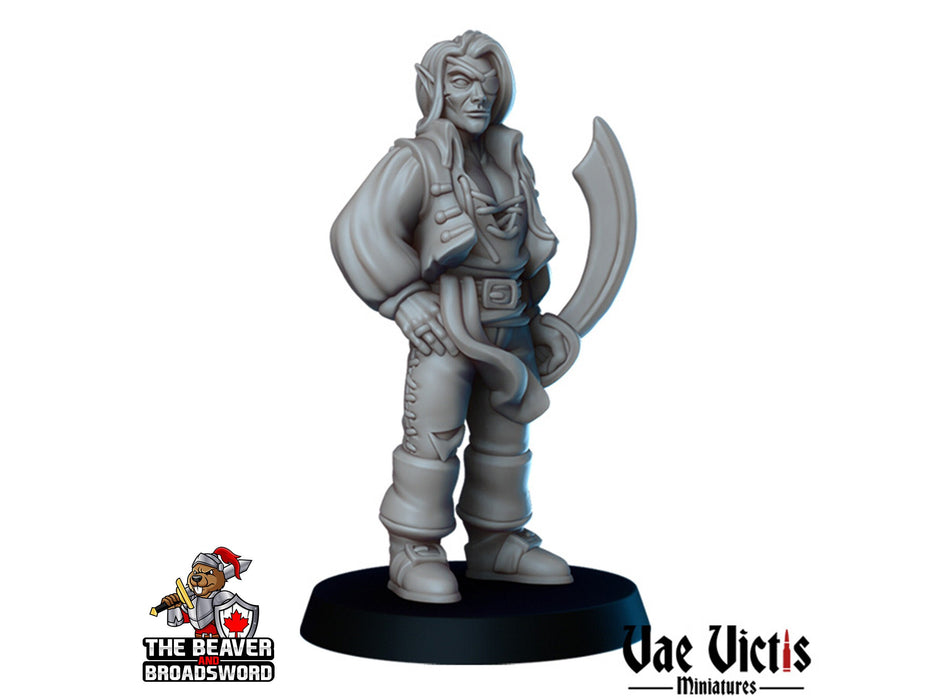 Elf Pirate dnd mini - Vae Victis | Townsfolk | Sailor | Seaman | Male | Fighter | Ranger | City | Villager | Wargaming | Pathfinder